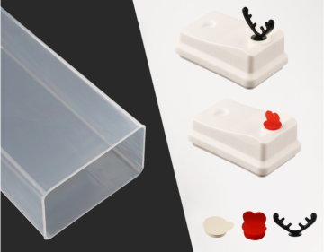 Transparent Heat-Resistant PP Plastic Square Bottle 500ml/16oz - New Bottle for Bubble Tea and Coffee