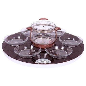 Wholesale Electric Rotating Dining Table Food Warming Plate with 6 Plates and Stockpot