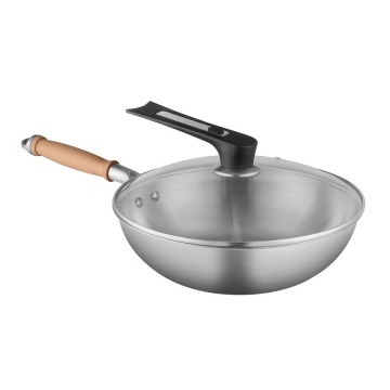 Kuali titanium yang tidak melekat untuk memasak rumah yang sihat dengan ketuhar gas