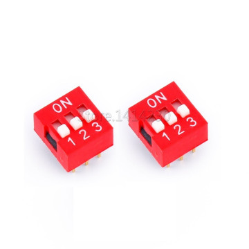 10PCS High Quality DIP Switch 3 bit Way 2.54mm Slide Type Switch 3 Position