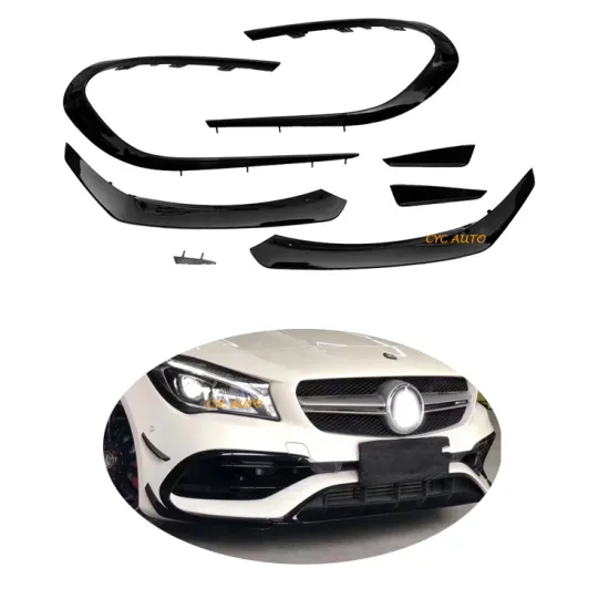 Car Accessories W117 Modified Front Splitter for Mercedes Benz CLA Class 2016-2019