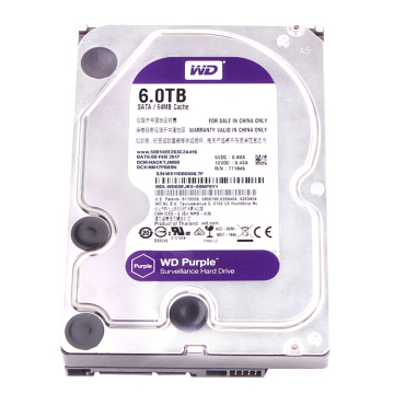 WD60PURX 6TB Security DVR/NVR Hard Disk Drive 3.5 Inch Purple HDD Disco Rigido