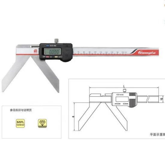PT49 Arc Outside Digital Calipers for Circular Arc Radius Measurement