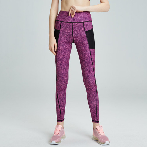 Leggings rosa com meias de bolso Stash