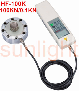 Digital Force Gauge External Spoken Sensor 0-100KN Datalogger RS232 HF-100K(Push)