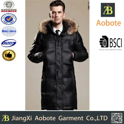2016New Fashion Outdoor Long Thick Man Down Jacket