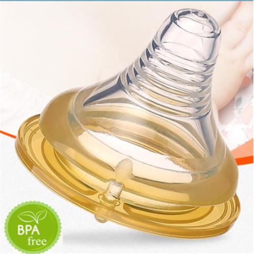 Mamelon de bouteille de silicone bébé large L