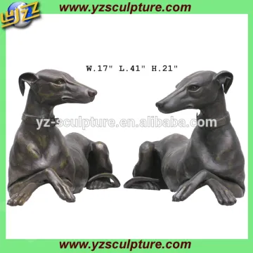 garden brass whippet dog statues for sale