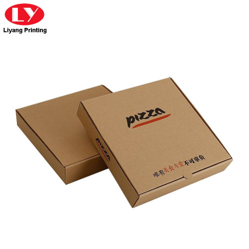 Paper Corrugated Pizza Box with Custom Logo Printed