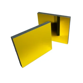 Heat Resistant Customized Quartz Plate with Ceramic Gold Coating