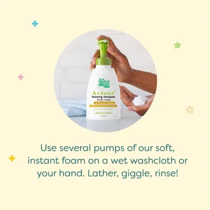 Natural Organic Tear-Free Bath & Shower Gel for Babies - 2-in-1 Baby Bubble Bath & Shampoo