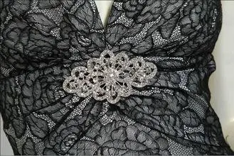 Chiffon Top Lace A Line Floor Length Formal Evening Dress ,