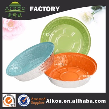 Colorful heavy duty turkey plate disposable aluminum foil plates