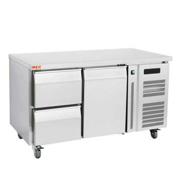 Single Door Double Drawer Bench Type Refrigerators for Hotel Restaurant Kitchen Commercial Use