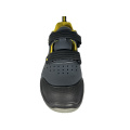 Grey Microfiber Yellow Mesh Sandal Safety Shoes