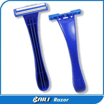 Removable shaving blade twin blade disposable manual razor