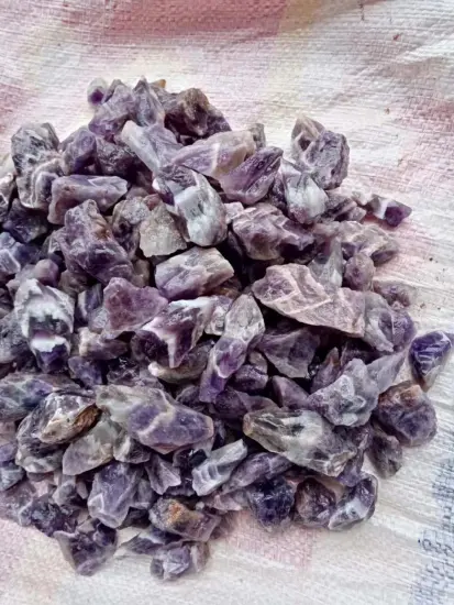 purple color small amethyst block