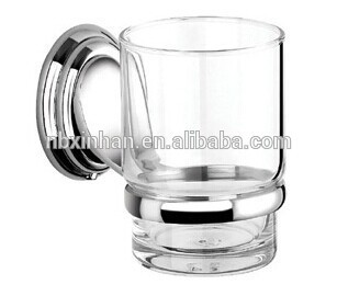 Contemporary stylishe bathroom wall fitting accessories chrome plating metal single tumbler holder