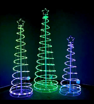 2022 ใหม่ 3D LED คริสต์มาสต้นคริสต์มาสไฟสำหรับการตกแต่งวันหยุดภูมิทัศน์