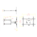 (HTA103) Soporte de pared para TV con movimiento total Para televisores de hasta 55 &quot;(giro de 90 grados)