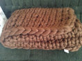 かぎ針編みのコットン 100% 分厚いメリノ毛布