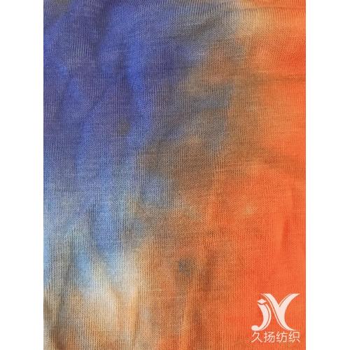 Malha de tecido rayon spandex com tie dye