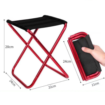 Modern Metal Folding Chair - Large Size Portable Fishing Stool for Travel and Camping