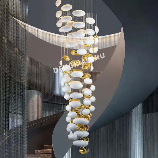 Modern Oval Egg Shape Crystal Raindrop Chandelier for Villa Hotel Loft Decor