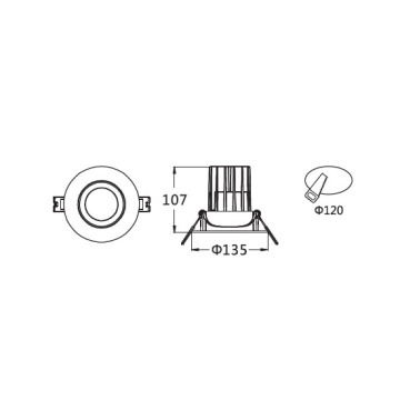 LEDER Watt Brilliant Dimmable 7W LED Downlight