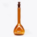 Amber Glass volumetric flask with stopper 250ml