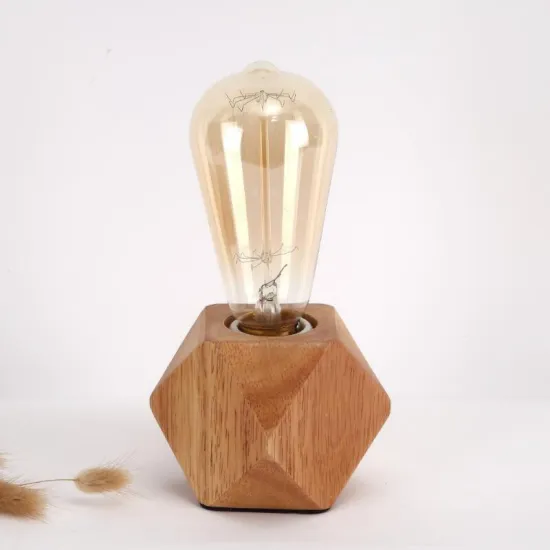 Wooden Lamp With Table