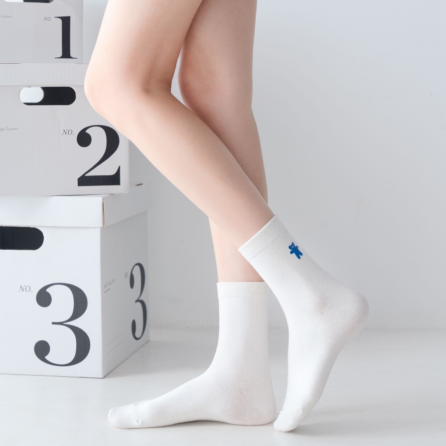 Animal Embroidered Socks para sa Kids Spring Autumn