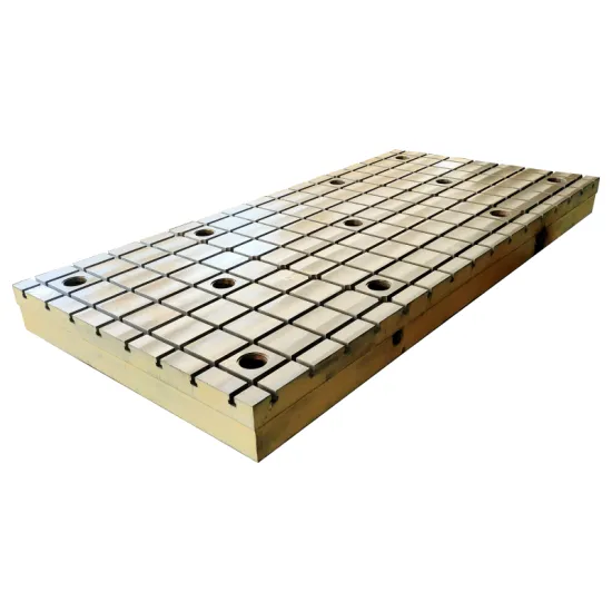 Cast Iron U-Slot Work Table and T-Slot Surface Bed Plate Flatness Measurement