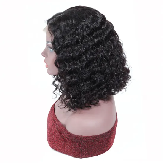 Yeswigs Deep Curly Wave Bob Lace Closure Wig Human Hair Indian Short Bob Cut Deep Wave Remy Lace Front Bob Wig Raw Indian Hair