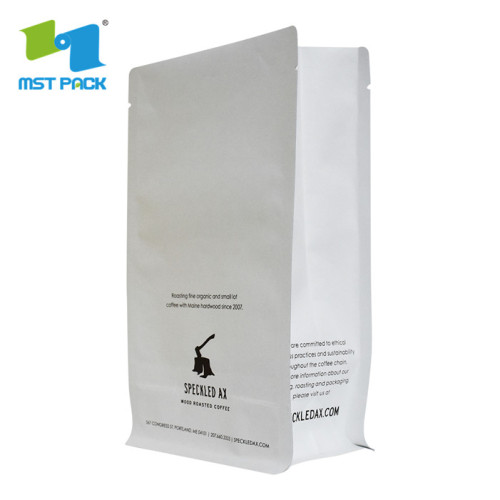 compostable zipper coffee plastic packaging bag with valve