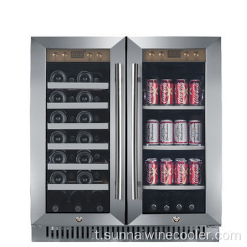 Refrigeratore di vino e bevande frigorifero in vetro compressore