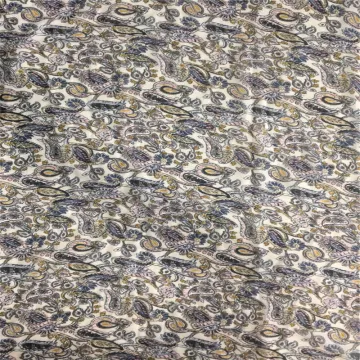 Yoyo Cashew Flowers Print Fabric