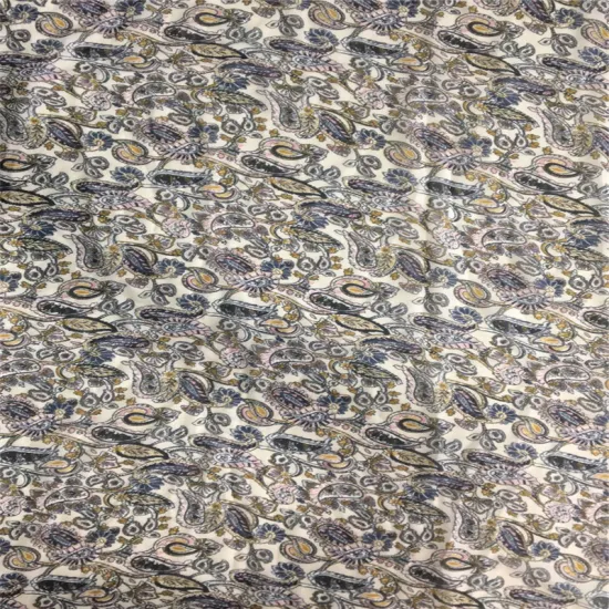 Yoyo Cashew Flowers Print Fabric