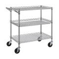 Carbon Steel 3 Tiers Wire Storage Resving Trolley