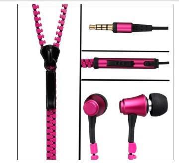 zipper & metallic in-ear iphone Headset