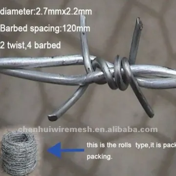 hot dipped galvanized barbed wire/PVC coated barbed wire