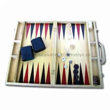Backgammon Set, Made of Wood, Sized 38 x 23.5 x 5.0cm, Gift Box Packaging