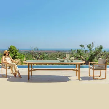 WESOME Outdoor Dining Chair Garden Furniture Teak Dining Table Set