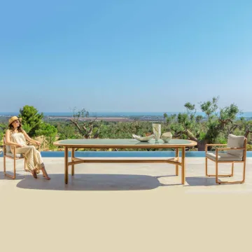 WESOME Outdoor Dining Chair Garden Furniture Teak Dining Table Set