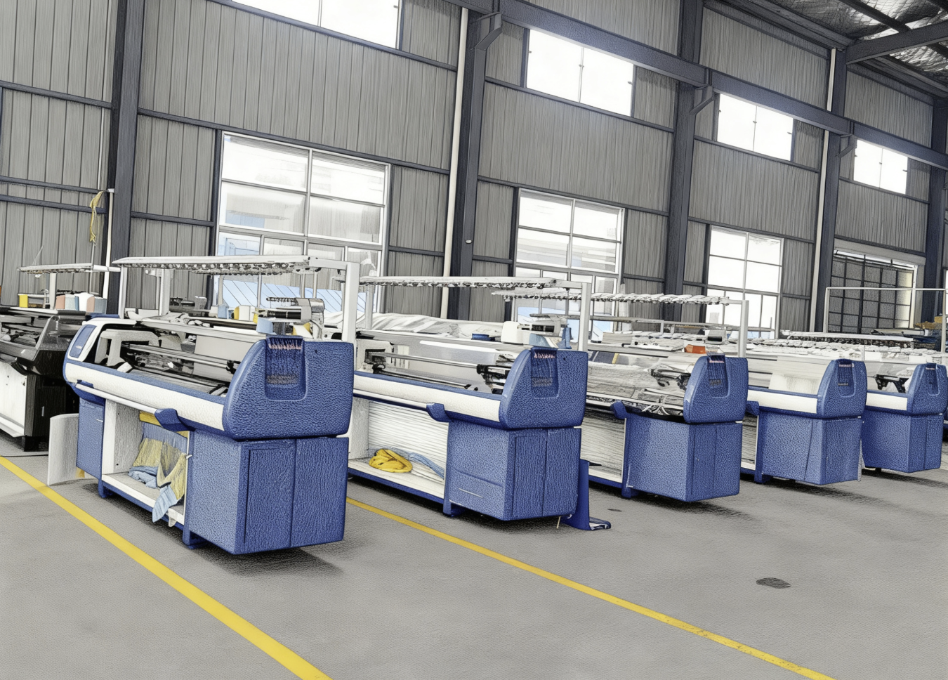 Three system flat knitting model