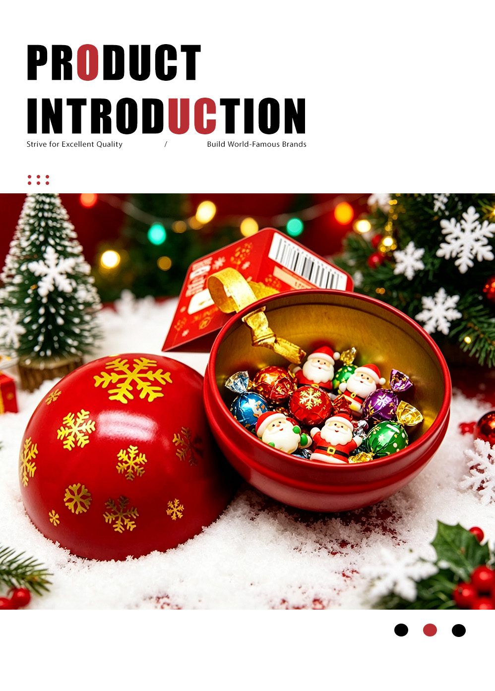 5-Ball‑shaped Christmas gift box-X