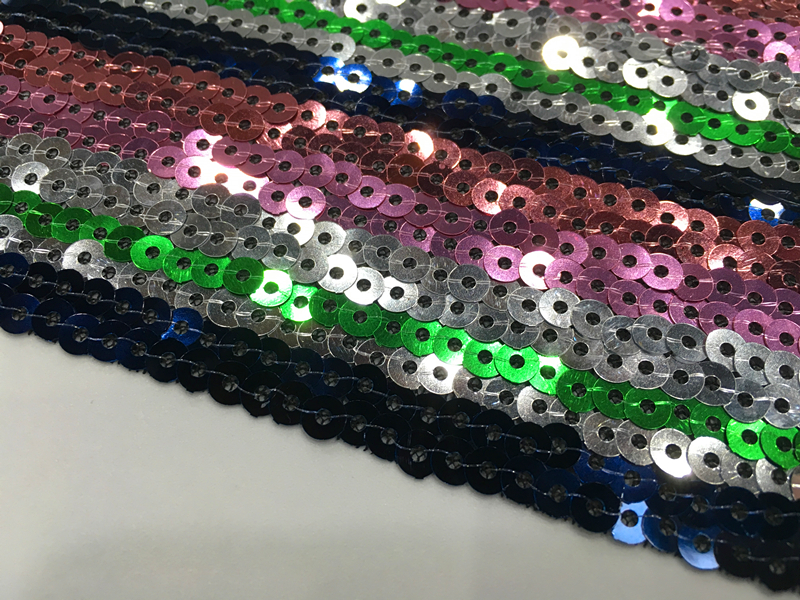 5MM Multicolor Sequin Embroidery Fabric