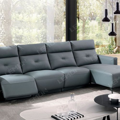 Modern Genuine Leather Sofa Set For Living Room