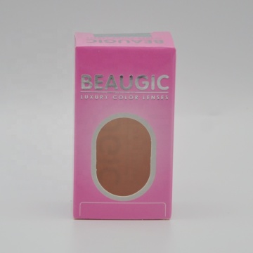 Aangepaste Beaugic Color Contact Lenzen Verpakking: papieren dozen voor cosmetische contactlenspresentatie