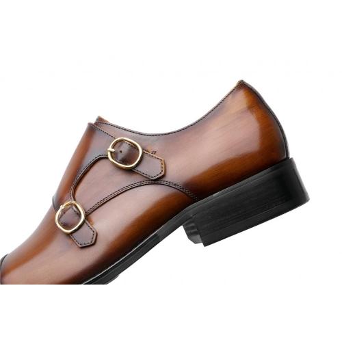 Chaussures en cuir à double sangle pour hommes